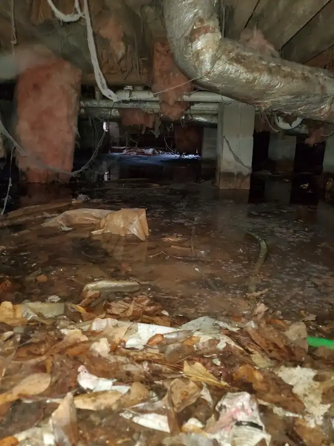 Crawl space flood assessment for Commercial Water Damage Restoration in Braddock